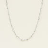 Deja Vu Sterling Silver Fine Paperclip Link Necklace - Necklace - Walker & Hall