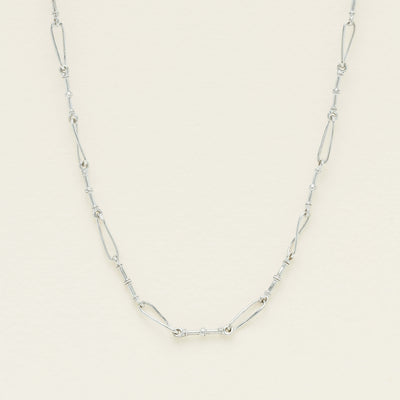Deja Vu Sterling Silver Fine Paperclip Link Necklace - Necklace - Walker & Hall