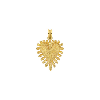 Zoe & Morgan Heart Rays Charm - Gold Vermeil - Charm - Walker & Hall