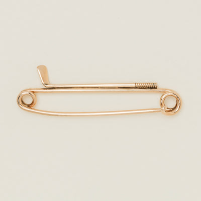 Vintage 9ct Rose Gold Golf Club Brooch - Brooch - Walker & Hall