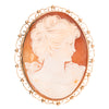 Deja Vu 9ct Yellow Gold Large Cameo Brooch