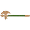 Vintage 9ct Rose Gold Greenstone Battle Axe Brooch - Brooch - Walker & Hall