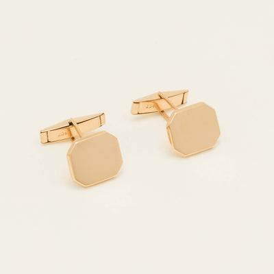 Deja Vu 18ct Rose Gold Octagon-Shaped Cufflinks