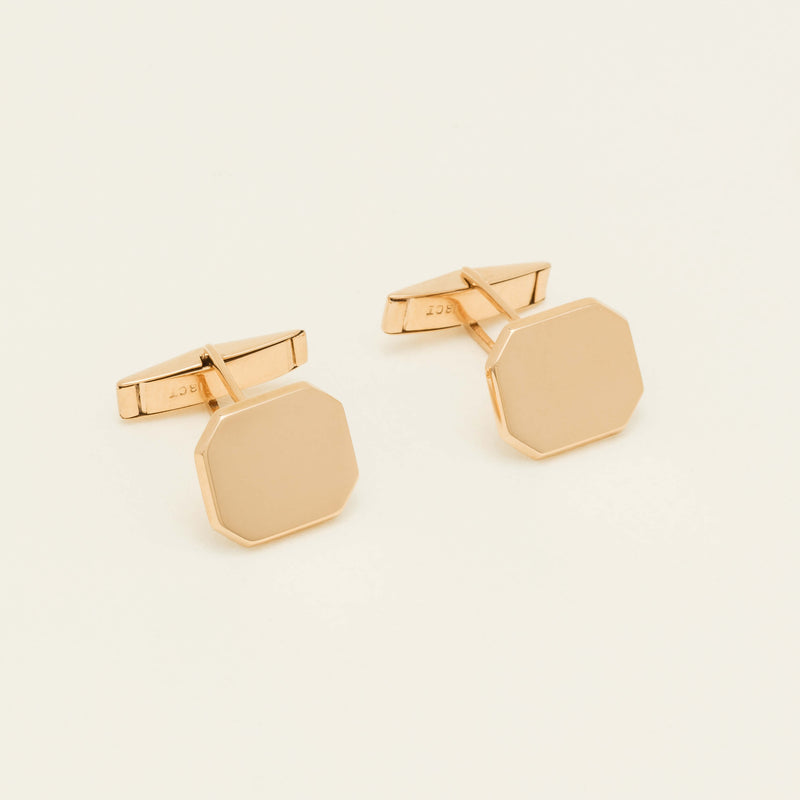 Deja Vu 18ct Rose Gold Octagon-Shaped Cufflinks