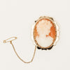Deja Vu 9ct Rose Gold Cameo Decorative Border Brooch - Brooch - Walker & Hall