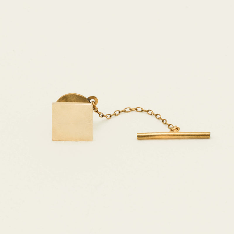 Deja Vu 9ct Yellow Gold Classic Square Tie Tack/Stud