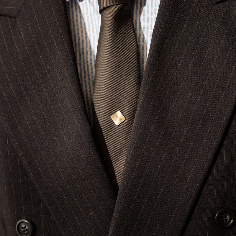 Deja Vu 9ct Yellow Gold Classic Square Tie Tack/Stud