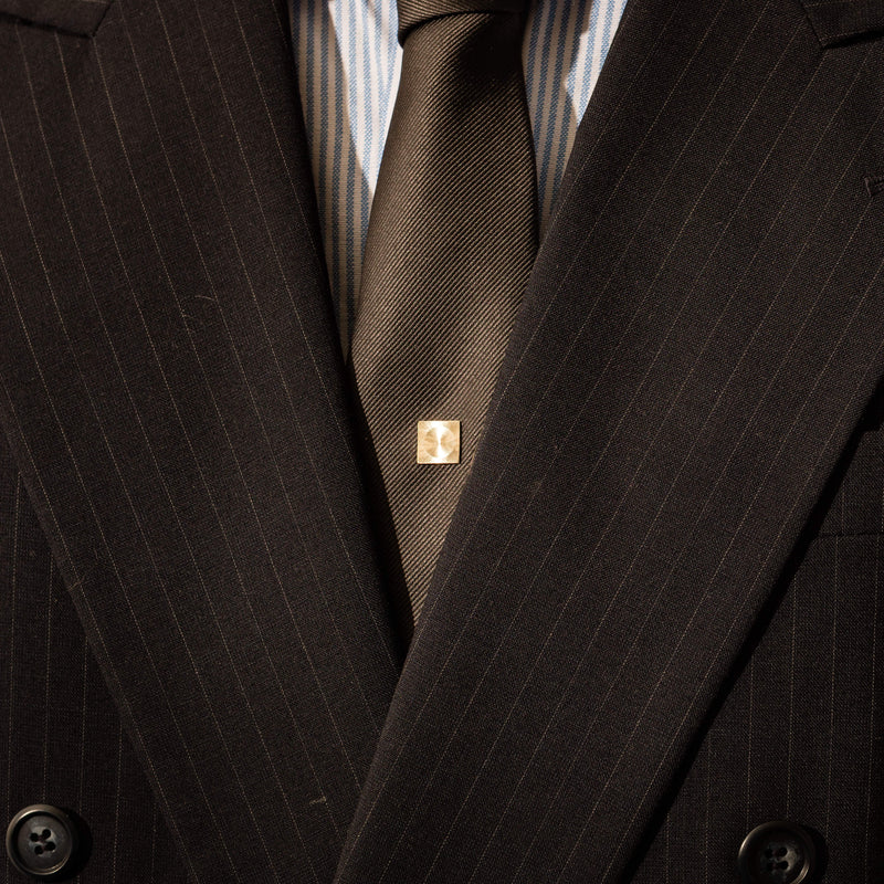 Deja Vu 9ct Yellow Gold Classic Square Tie Tack/Stud