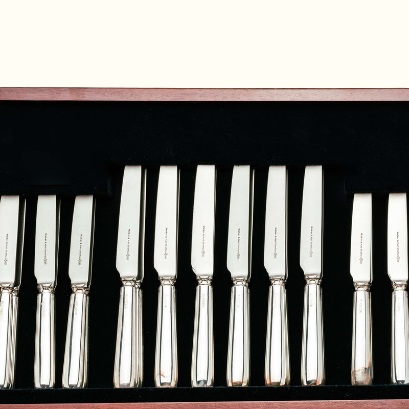 Sterling Silver Old English Pattern 12-Place Cutlery Canteen - Silverware - Walker & Hall