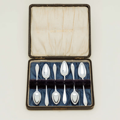 Sterling Silver Grapefruit Spoon Set - Birmingham 1926 - Silverware - Walker & Hall