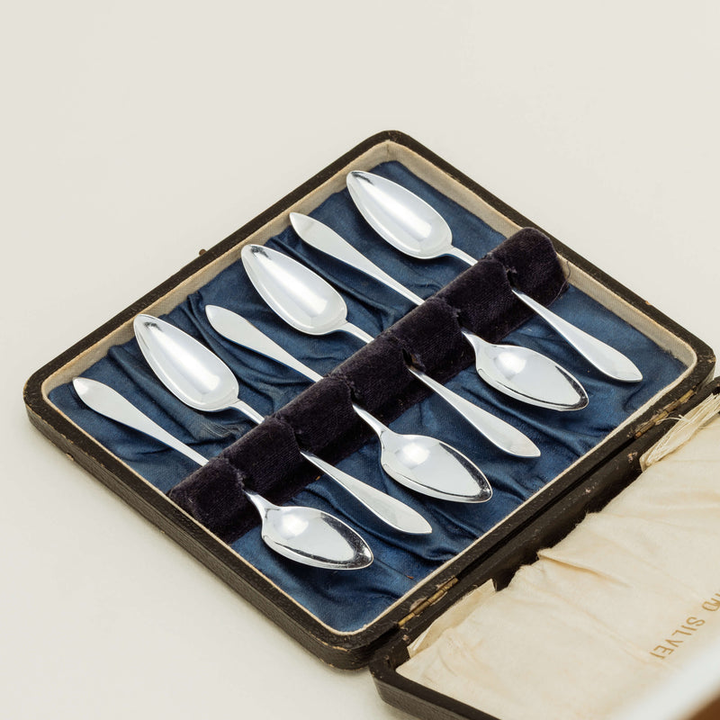 Sterling Silver Grapefruit Spoon Set - Birmingham 1926 - Silverware - Walker & Hall
