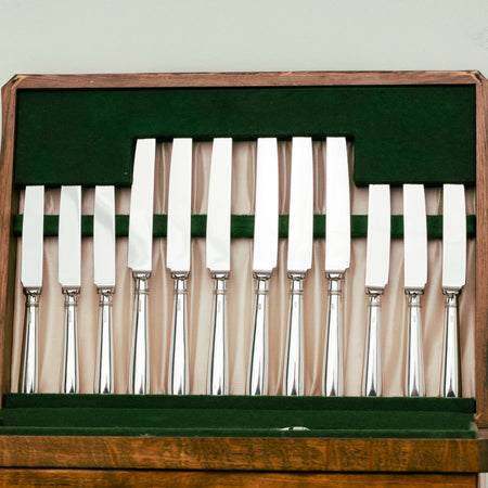 Sterling Silver Old English Pattern 6-Place Cutlery Canteen - Silverware - Walker & Hall