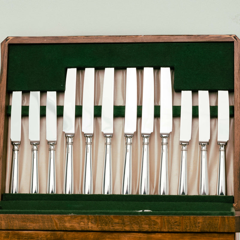 Sterling Silver Old English Pattern 6-Place Cutlery Canteen - Silverware - Walker & Hall