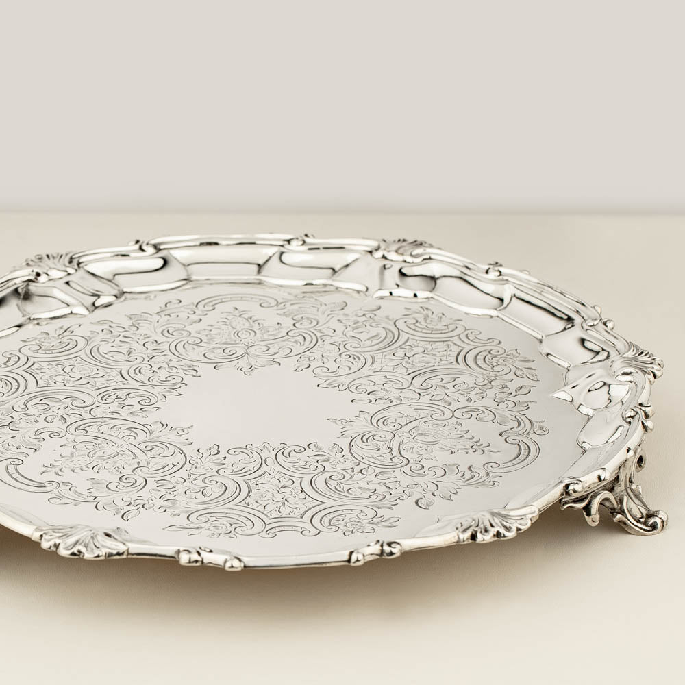 Sterling Silver Engraved Tray Walker Hall