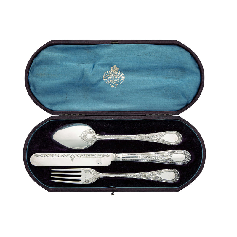 Sterling Silver Child's Cutlery Set-Silverware-Walker & Hall