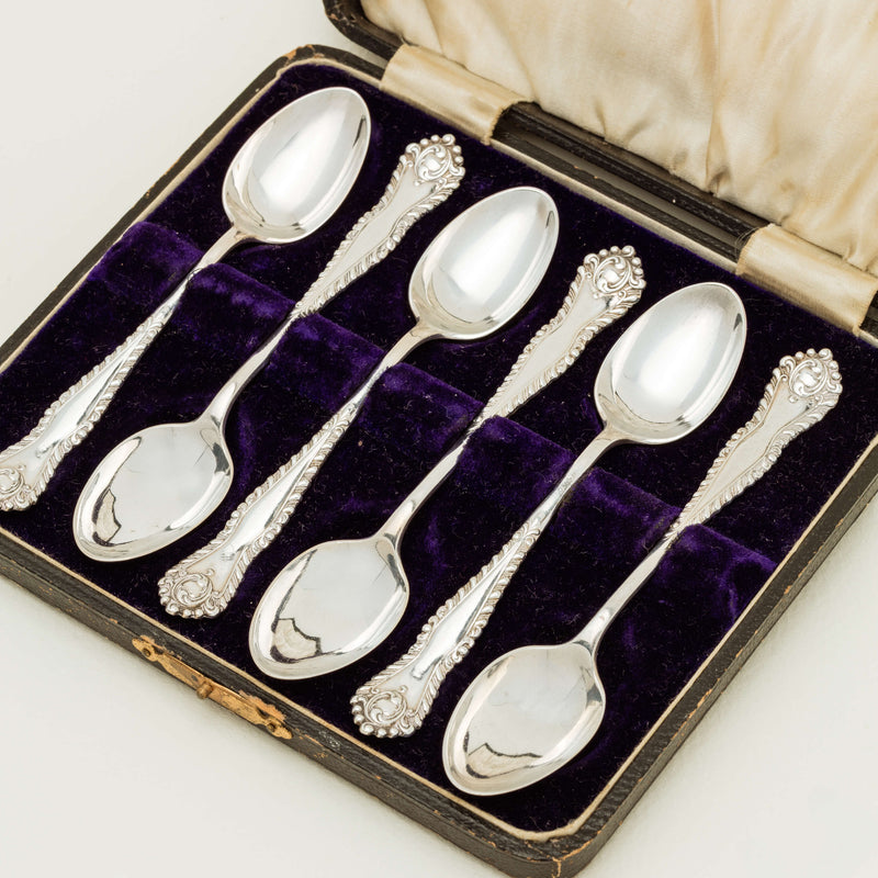 Deja Vu Sterling Silver Teaspoon Set - London 1896