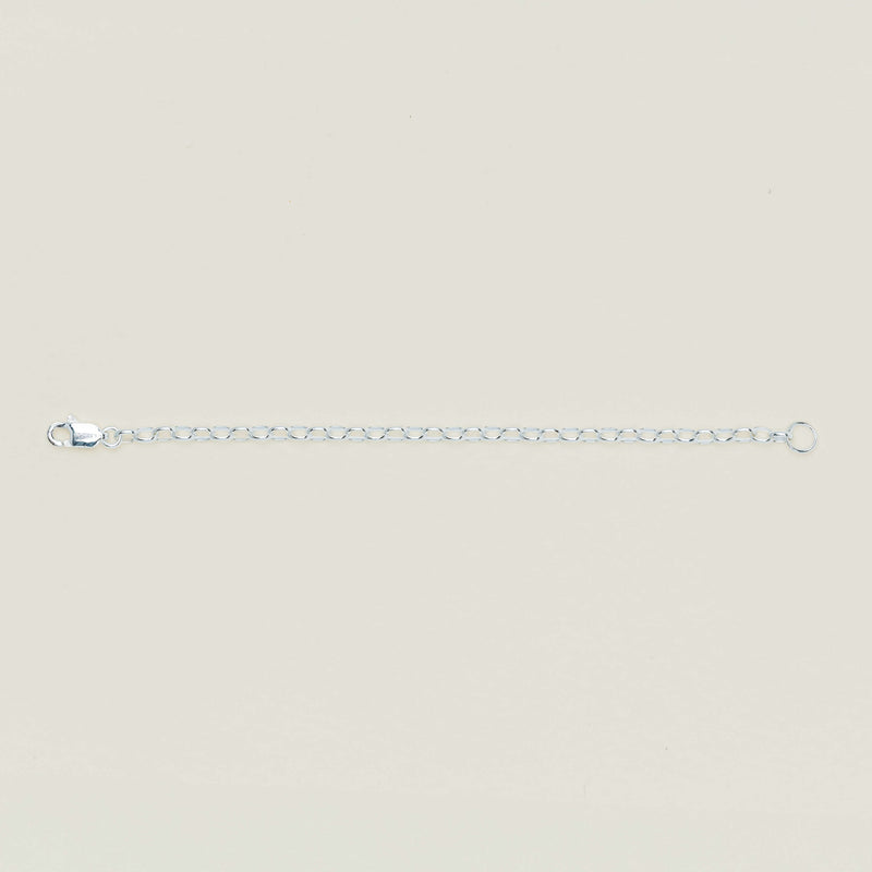 Sterling Silver Oval Belcher Chain Extender - 10cm