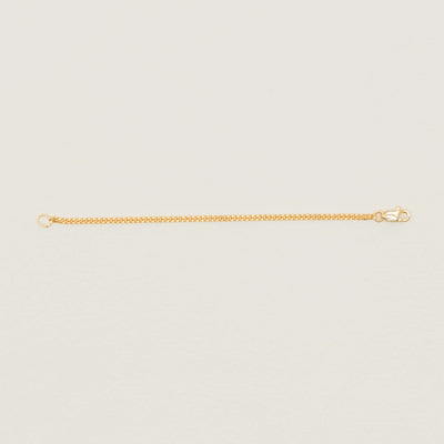9ct Yellow Gold Curb Link Chain Extender - 10cm