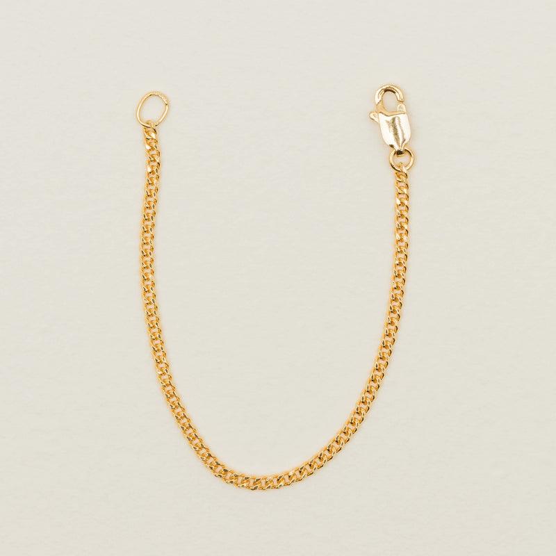 9ct Yellow Gold Curb Link Chain Extender - 10cm - Chain Extender - Walker & Hall