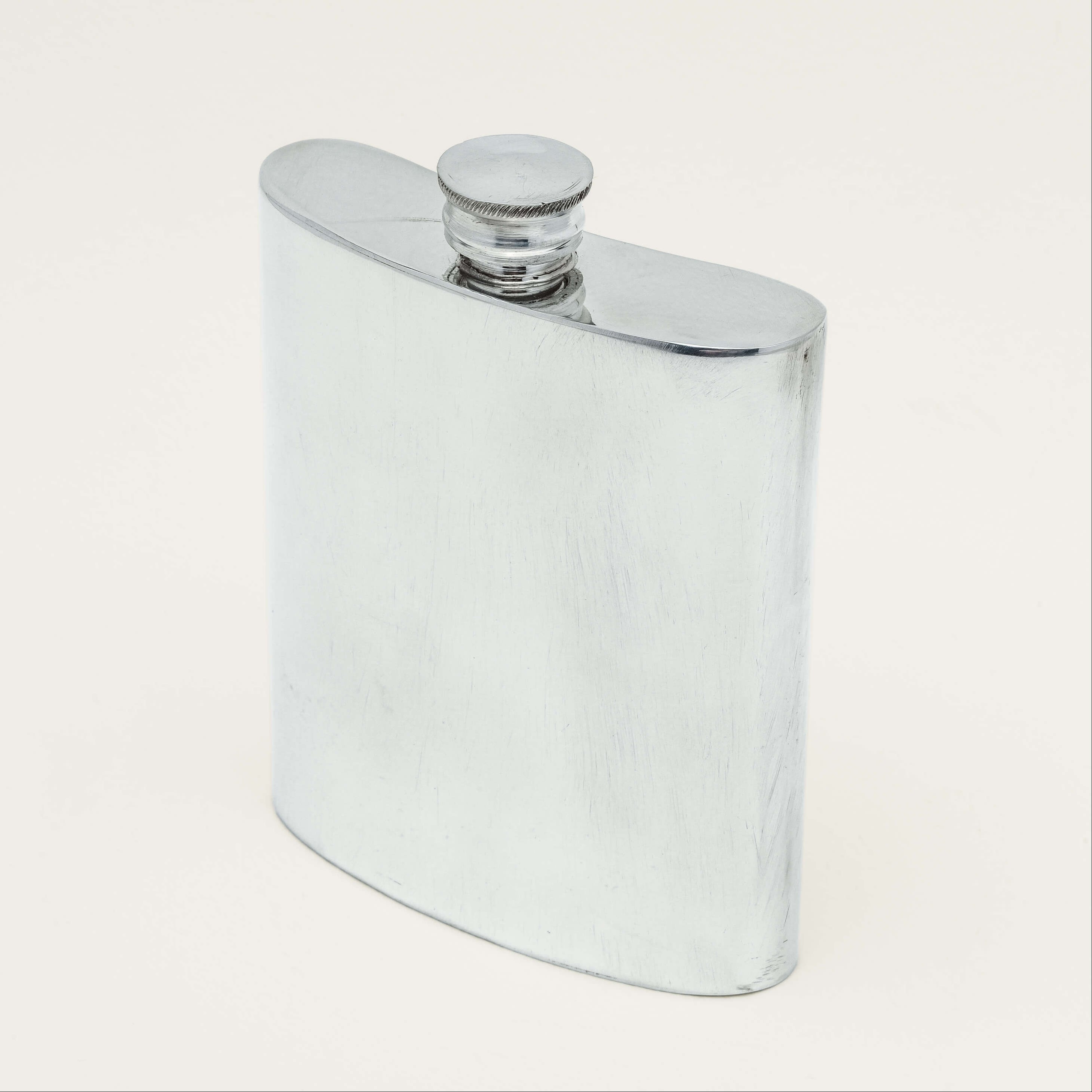 English Pewter Hip Flask - Walker & Hall