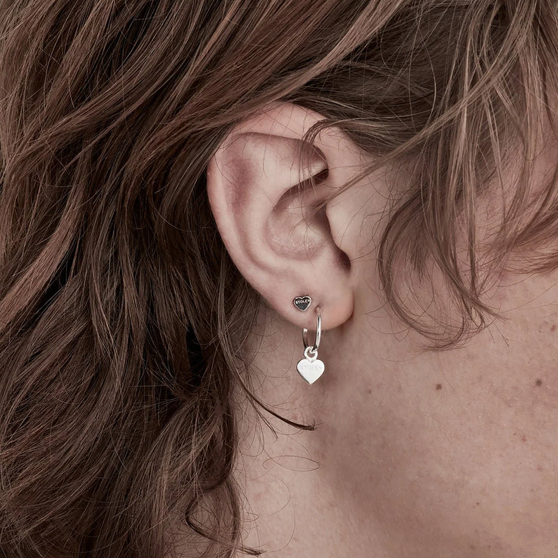 Stolen Girlfriends Club Tiny Stolen Heart Earrings - Sterling Silver - Earrings - Walker & Hall