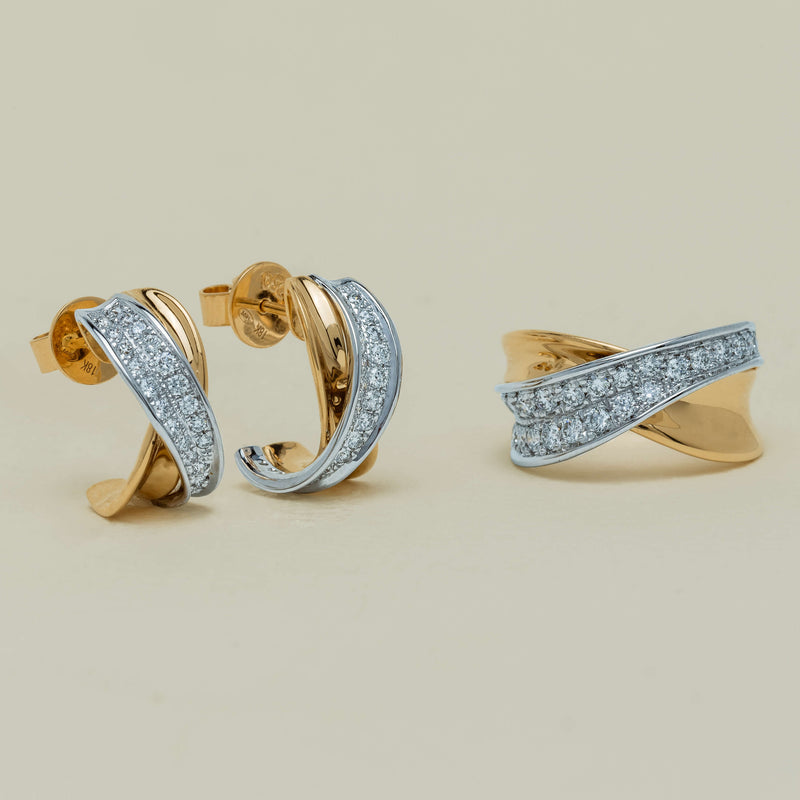 18ct Yellow & White Gold .74ct Diamond Clara Ring - Ring - Walker & Hall
