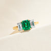 18ct Yellow Gold 1.39ct Emerald & Diamond Odyssey Ring - Ring - Walker & Hall