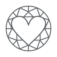 Diamond and heart icon