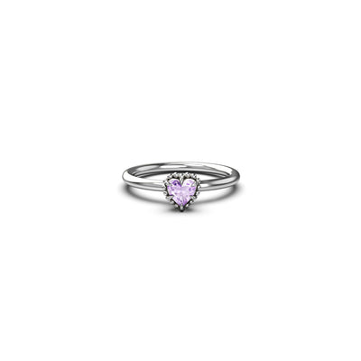 Stolen Girlfriends Club Dahlia's Heart Ring - Pink Amethyst - Ring - Walker & Hall