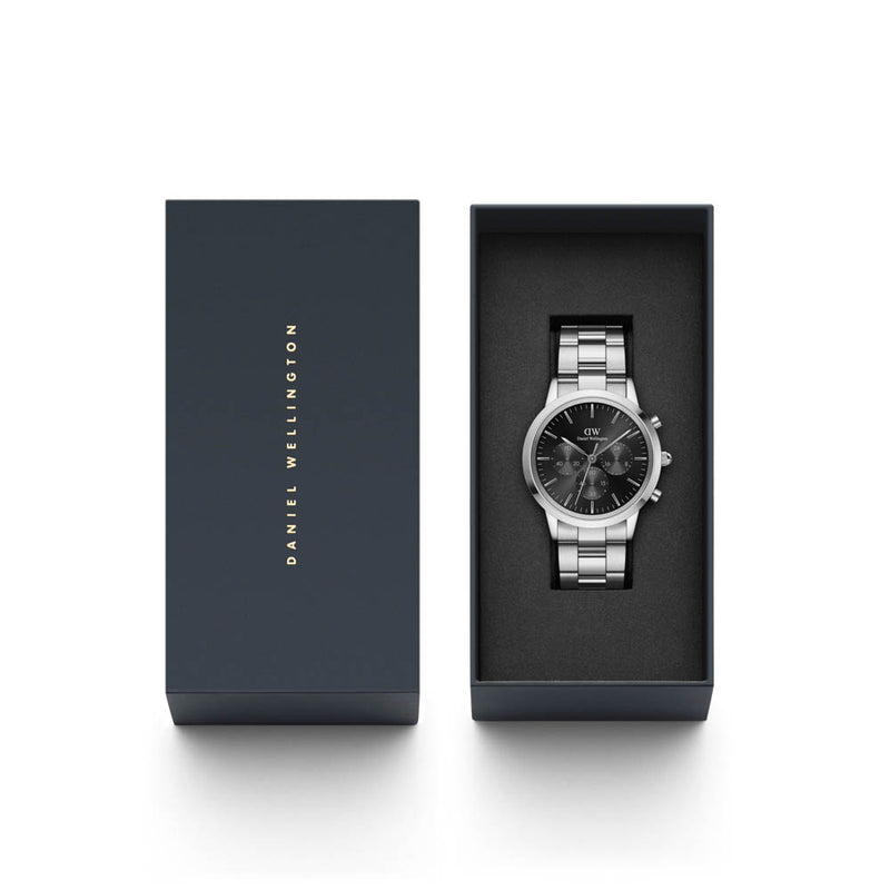 Daniel Wellington Iconic Chronograph Watch - Silver-Watch-Walker & Hall