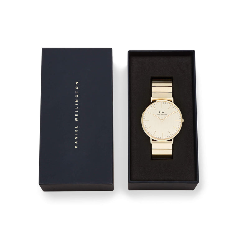 Daniel Wellington Classic Piano Link Gold Unitone Watch-Watch-Walker & Hall