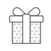 Gift wrapped box icon