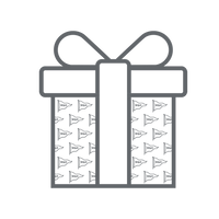 Gift wrapped box icon