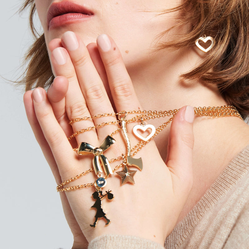 Karen Walker Heart Necklace - Gold Plated - Necklace - Walker & Hall