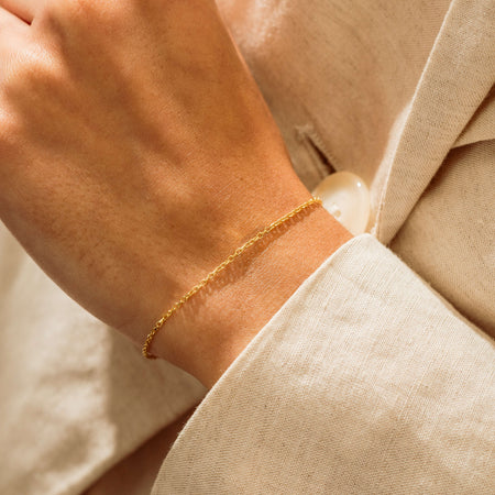 9ct Yellow Gold Noted Bracelet (Chain Only) - Bracelet - Walker & Hall