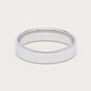 9ct White Gold 5mm Square Profile Band - Ring - Walker & Hall