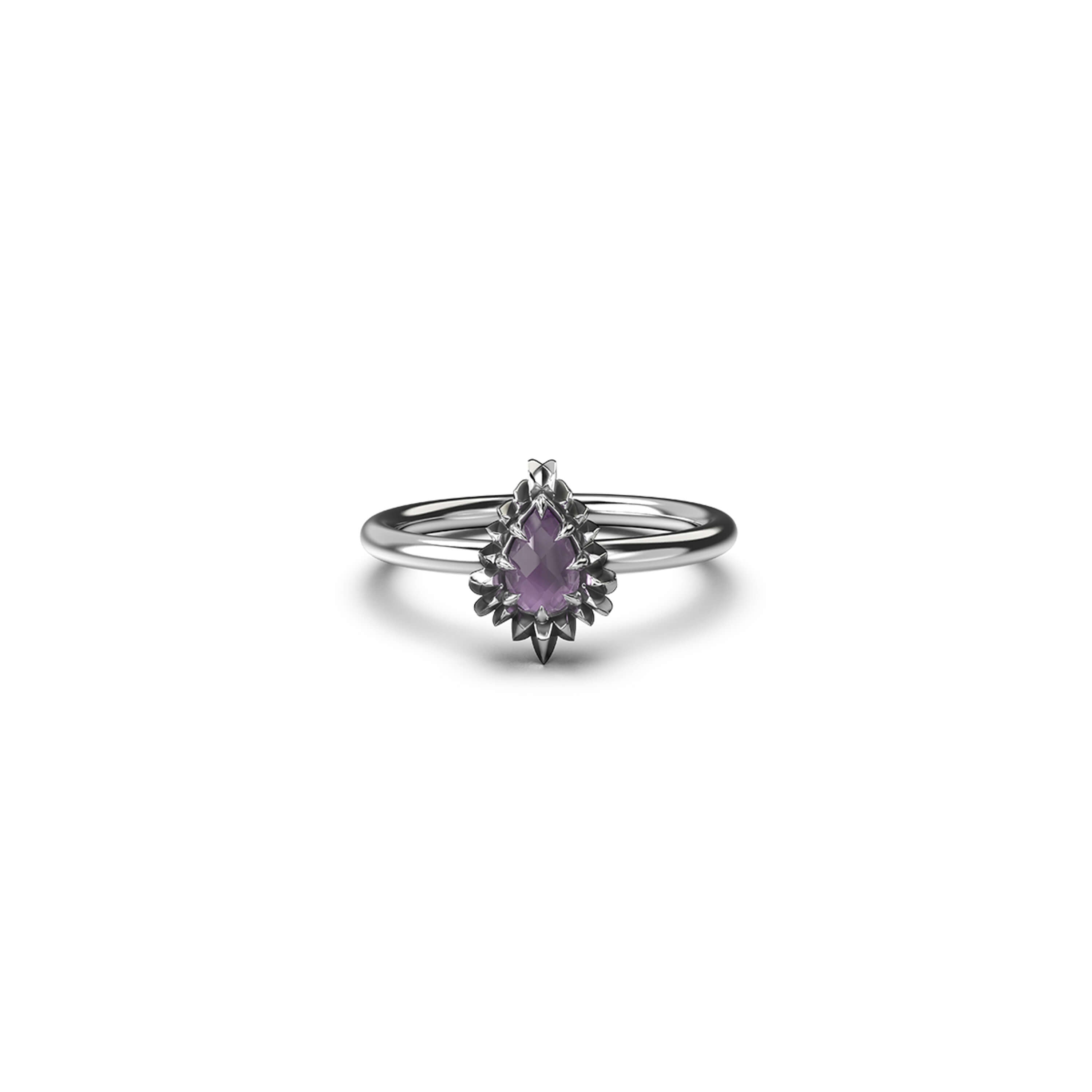 Stolen Girlfriends Club Jagged Teardrop Ring - Amethyst – Walker