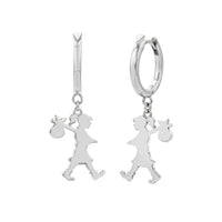 Karen Walker Small Runaway Hoops - Sterling Silver