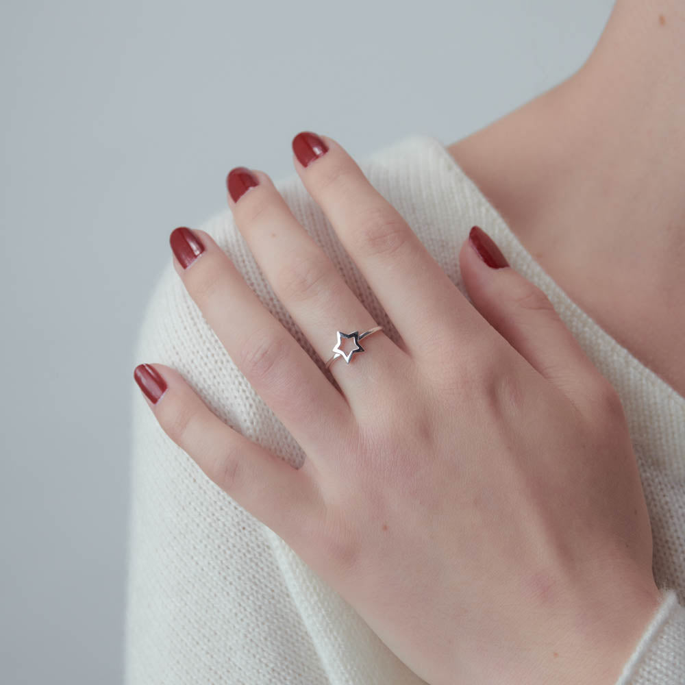 Karen Walker Mini Star Ring Sterling Silver