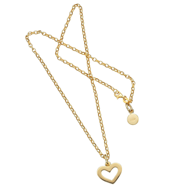 Karen Walker Heart Necklace - Gold Plated - Necklace - Walker & Hall