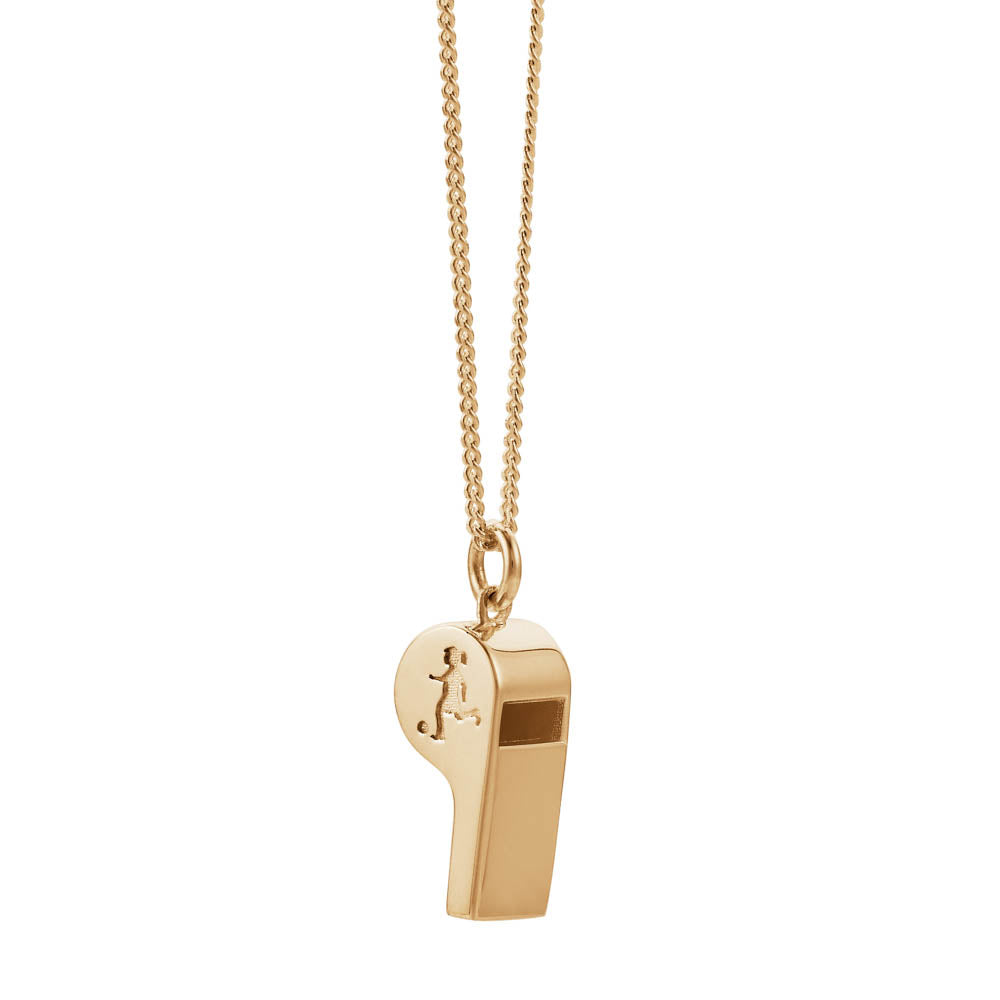 Karen Walker Soccer Girl Whistle Necklace - 9ct Yellow Gold - Necklace - Walker & Hall