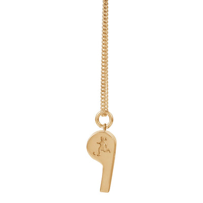 Karen Walker Soccer Girl Whistle Necklace - 9ct Yellow Gold - Necklace - Walker & Hall