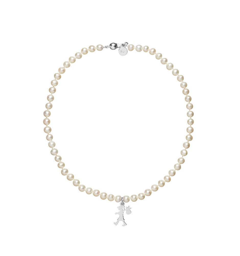 Karen Walker Girl With All The Pearls Necklace - Sterling Silver ...