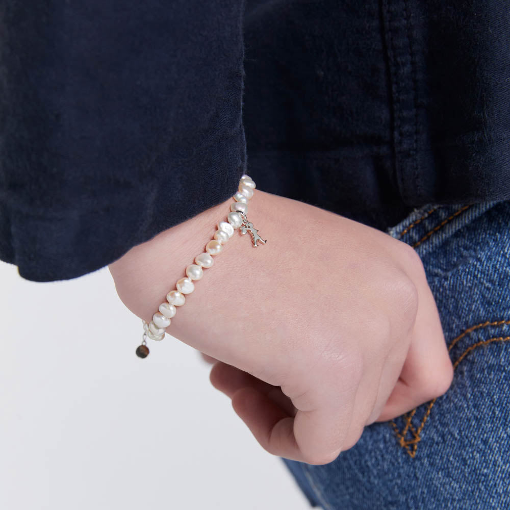 Karen Walker Mini Girl With Pearls Bracelet Sterling Silver Walker Hall