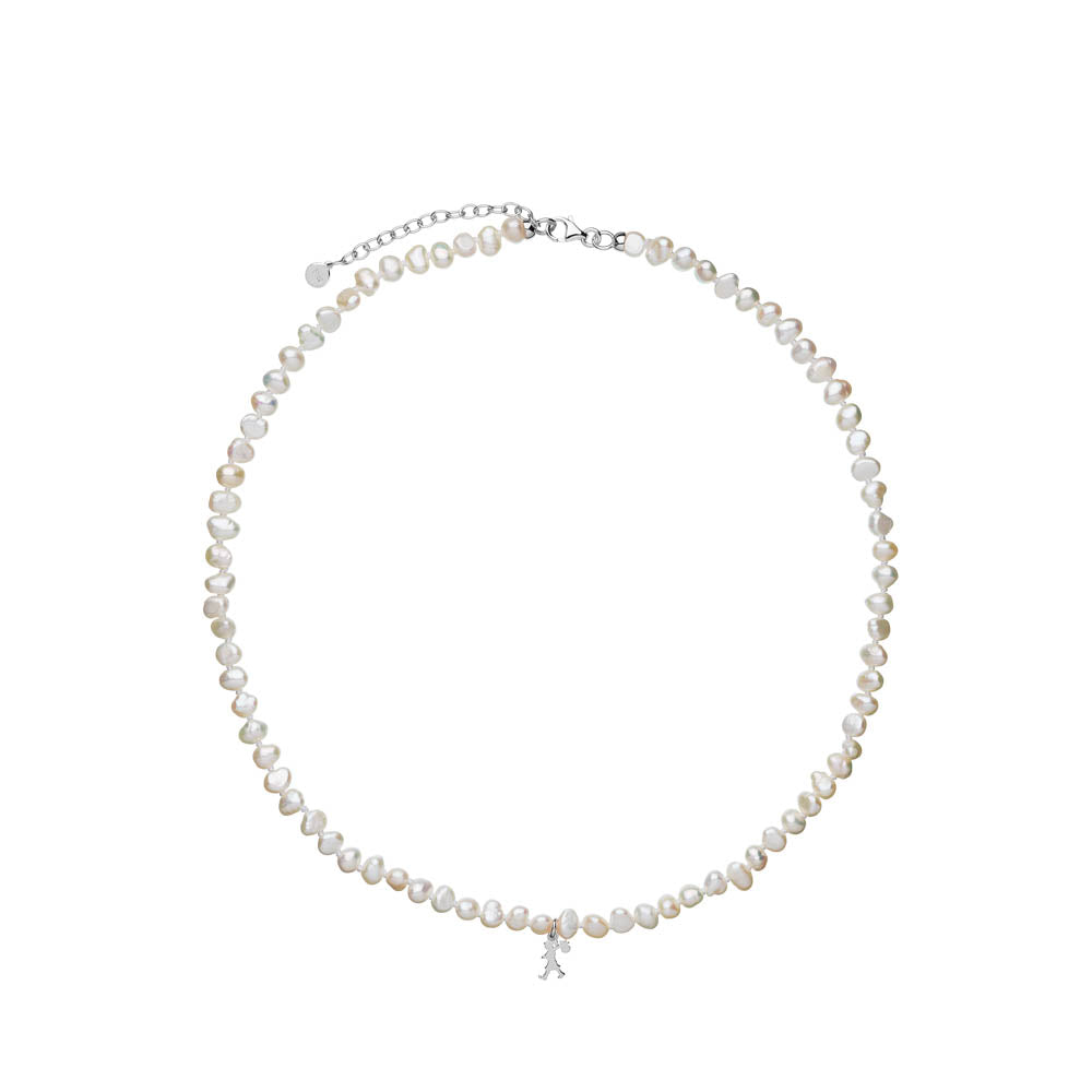 Mini pearl online necklace