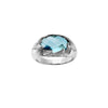 Karen Walker Flame Cocktail Ring - Sterling Silver & Blue Topaz