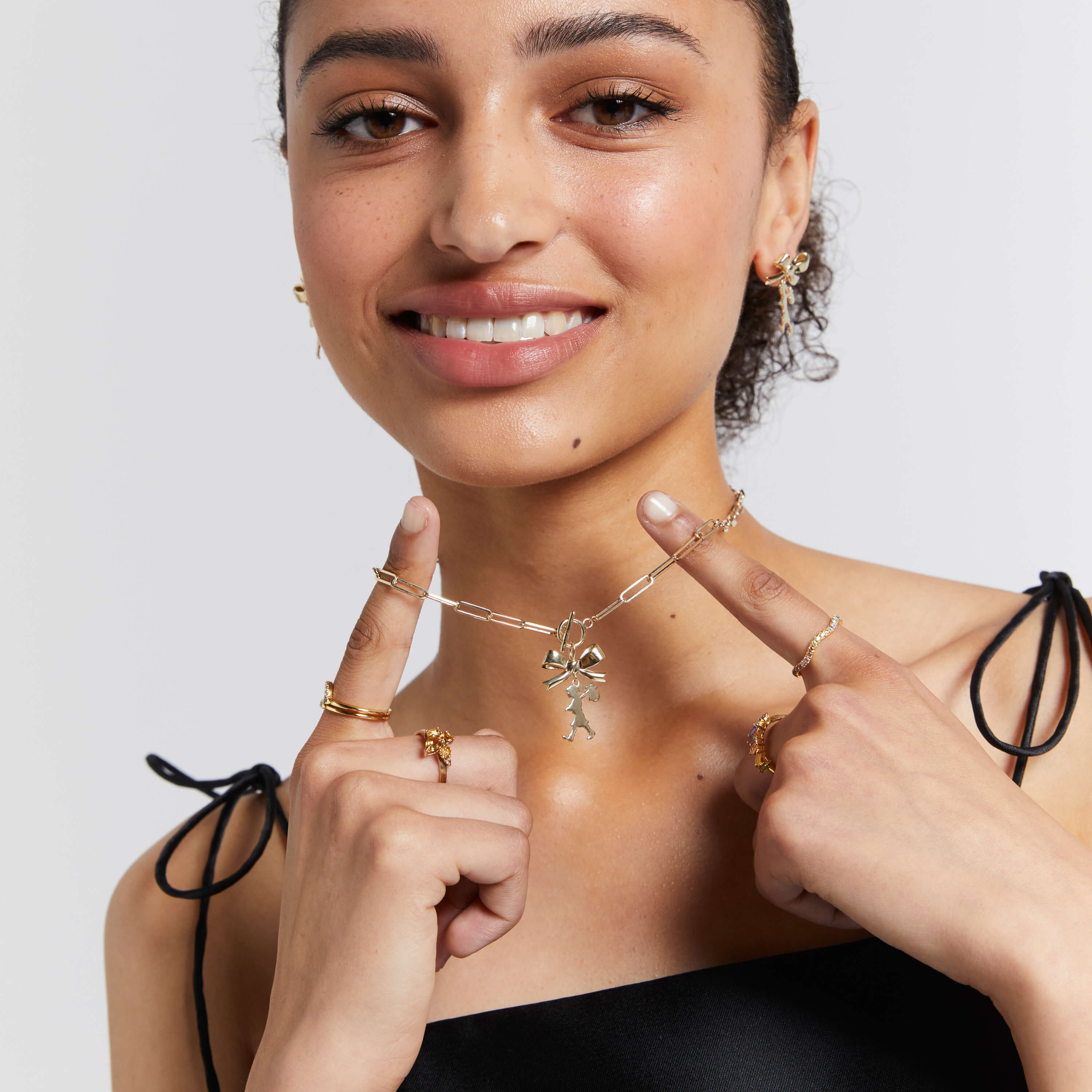 Karen Walker Girl With The Bow Necklace Sterling Silver Walker Hall