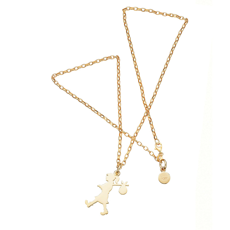 Karen Walker Large Runaway Girl Necklace - Gold Plated - Necklace - Walker & Hall