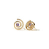 Meadowlark Amethyst Spiral Studs - Gold Plated