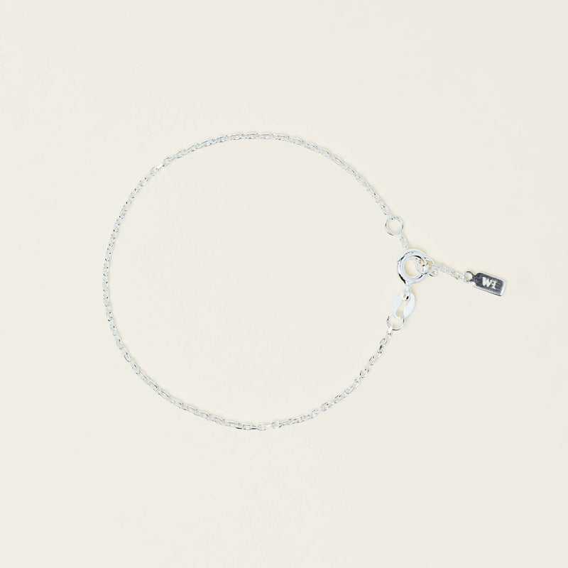 Sterling Silver Noted Bracelet (Chain Only) - Bracelet - Walker & Hall